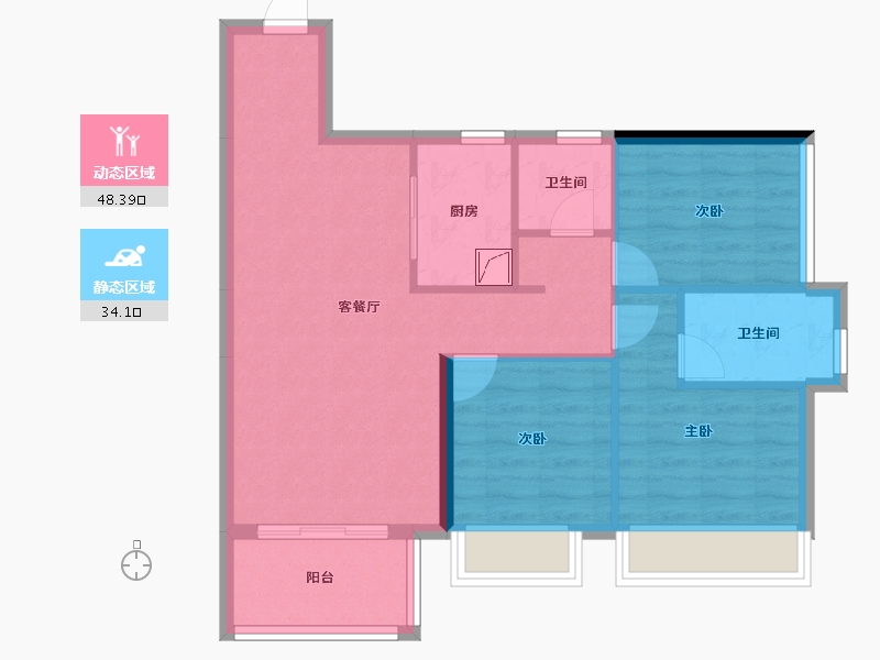 广西壮族自治区-贵港市-盛世臻山府-73.83-户型库-动静分区