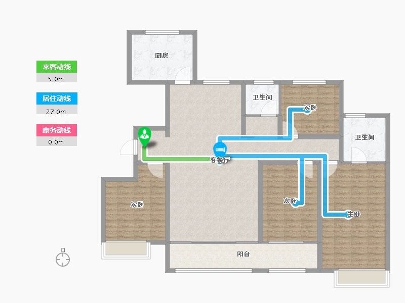 山东省-东营市-海成御苑-144.00-户型库-动静线