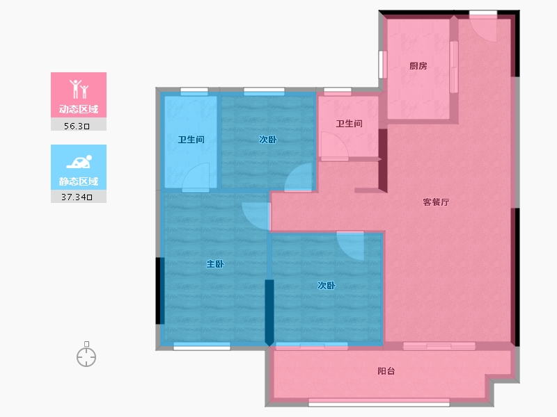 福建省-莆田市-融信悦著-84.43-户型库-动静分区