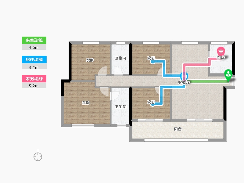 福建省-莆田市-皇庭美域外滩玉玺-105.23-户型库-动静线