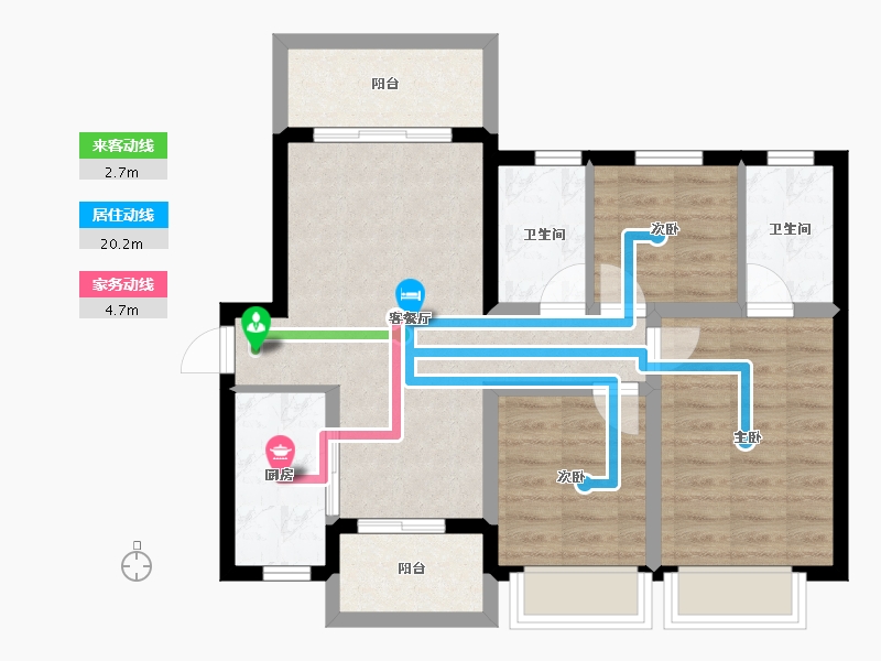 广东省-湛江市-金地自在城-71.88-户型库-动静线