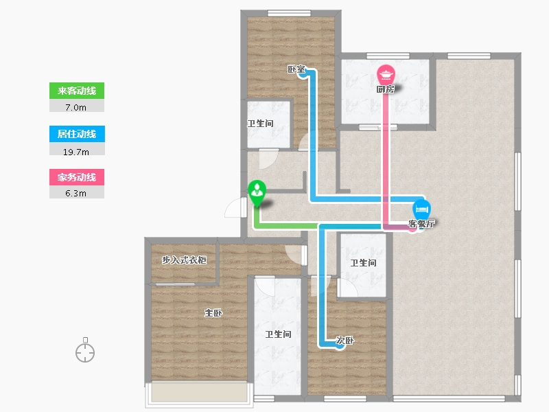 山东省-威海市-​海信君澜-153.10-户型库-动静线