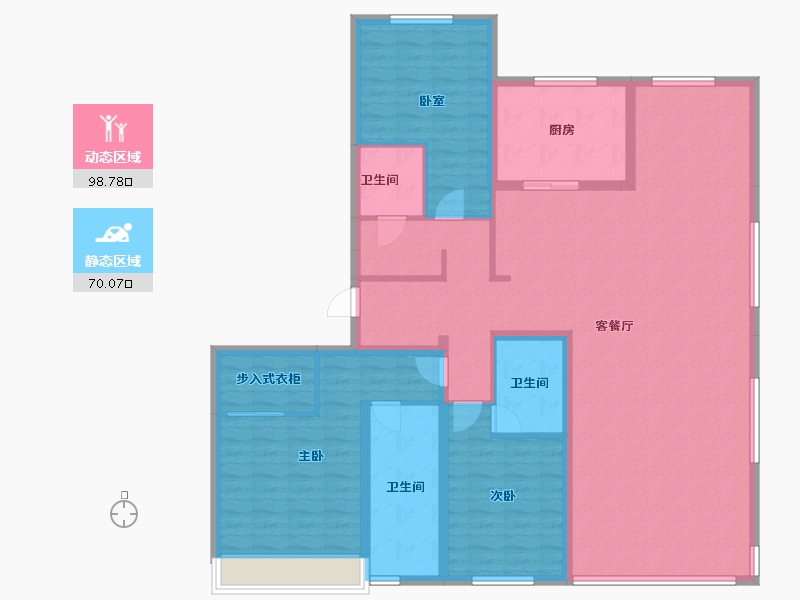 山东省-威海市-​海信君澜-153.10-户型库-动静分区