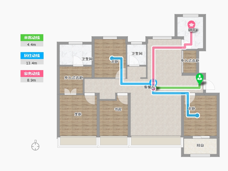 山东省-东营市-城投玺悦华府-128.01-户型库-动静线