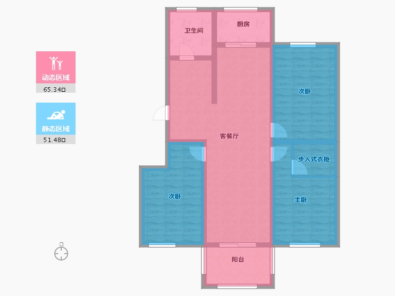 河南省-三门峡市-万城华府-104.31-户型库-动静分区