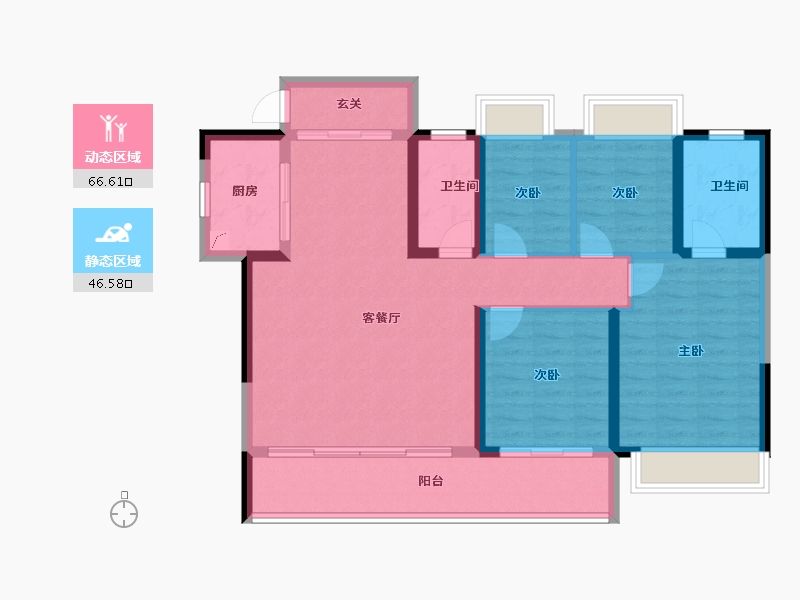 江西省-上饶市-三水·湖畔壹号-101.58-户型库-动静分区