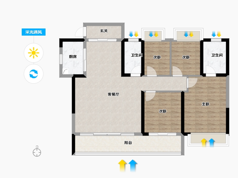 江西省-上饶市-三水·湖畔壹号-101.58-户型库-采光通风