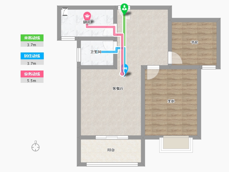 河南省-三门峡市-天河城珺园-67.43-户型库-动静线