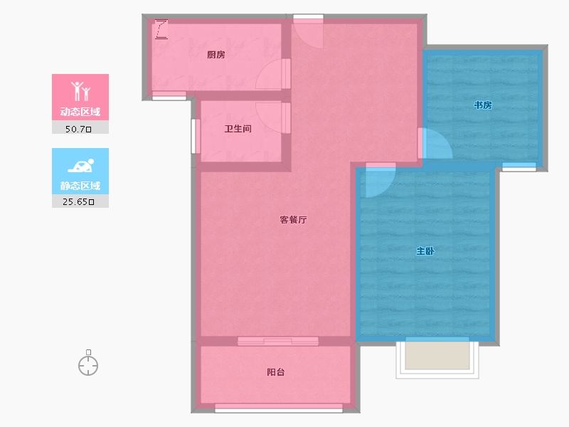 河南省-三门峡市-天河城珺园-67.43-户型库-动静分区