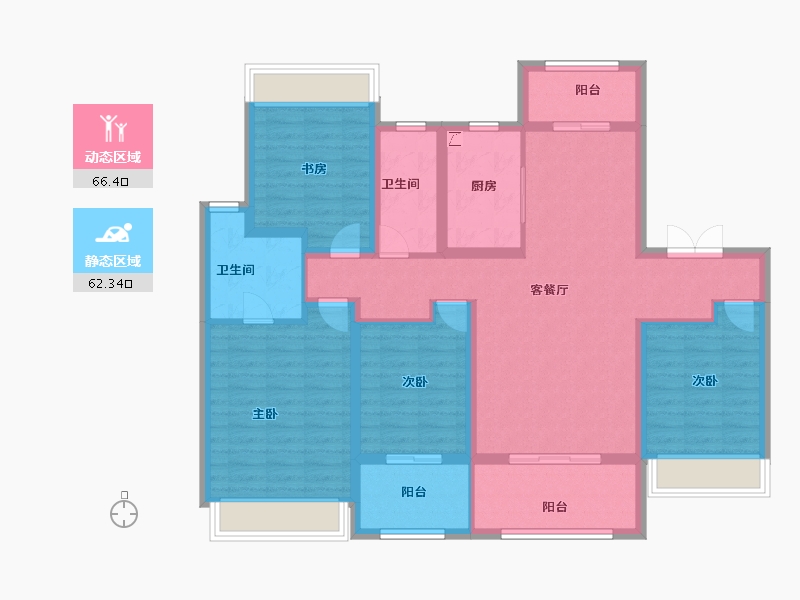 江苏省-扬州市-中信泰富锦麟世纪-114.40-户型库-动静分区