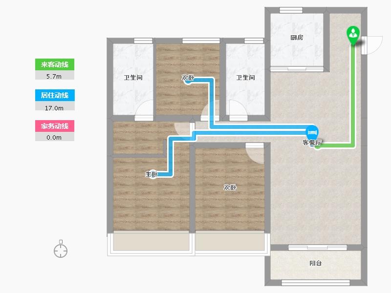 河南省-三门峡市-西苑华府-90.89-户型库-动静线