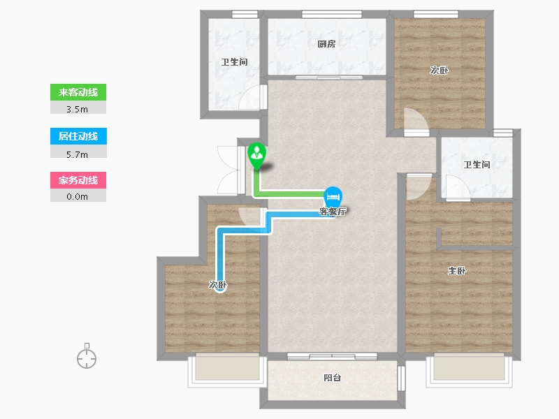 河南省-三门峡市-西苑华府-96.90-户型库-动静线