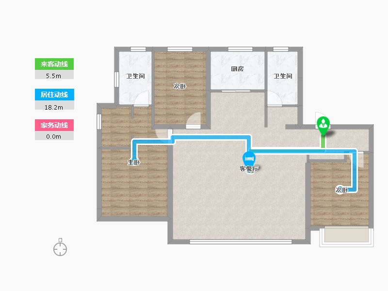 山东省-威海市-​海信君澜-107.41-户型库-动静线