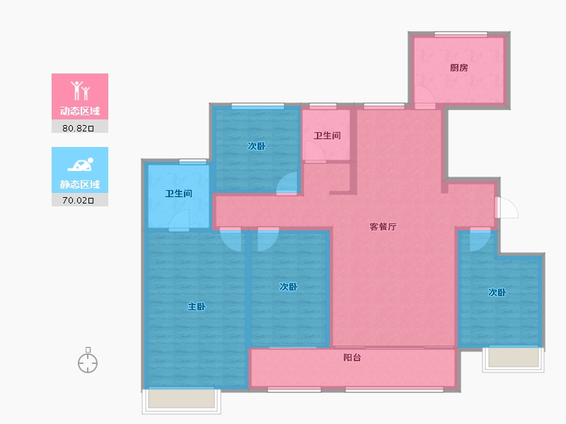 山东省-东营市-海成御苑-136.00-户型库-动静分区