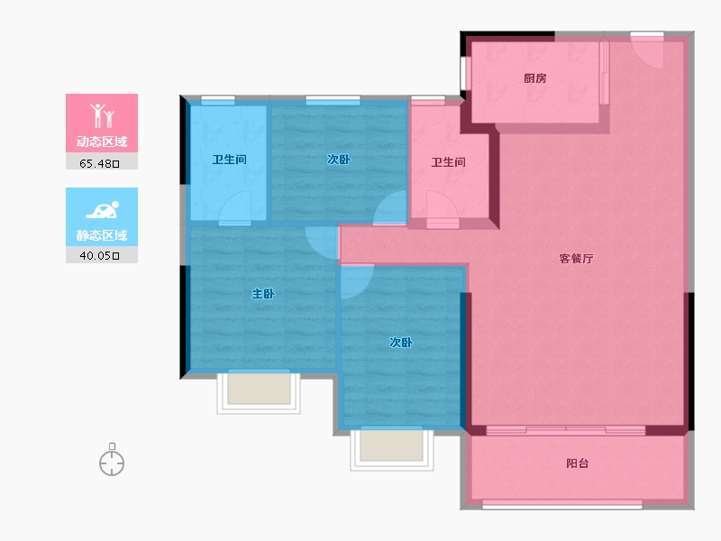 福建省-莆田市-​建发融创和鸣兰溪-95.63-户型库-动静分区