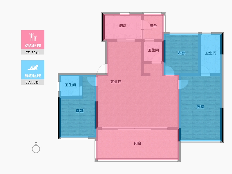 四川省-绵阳市-树高上院-115.78-户型库-动静分区