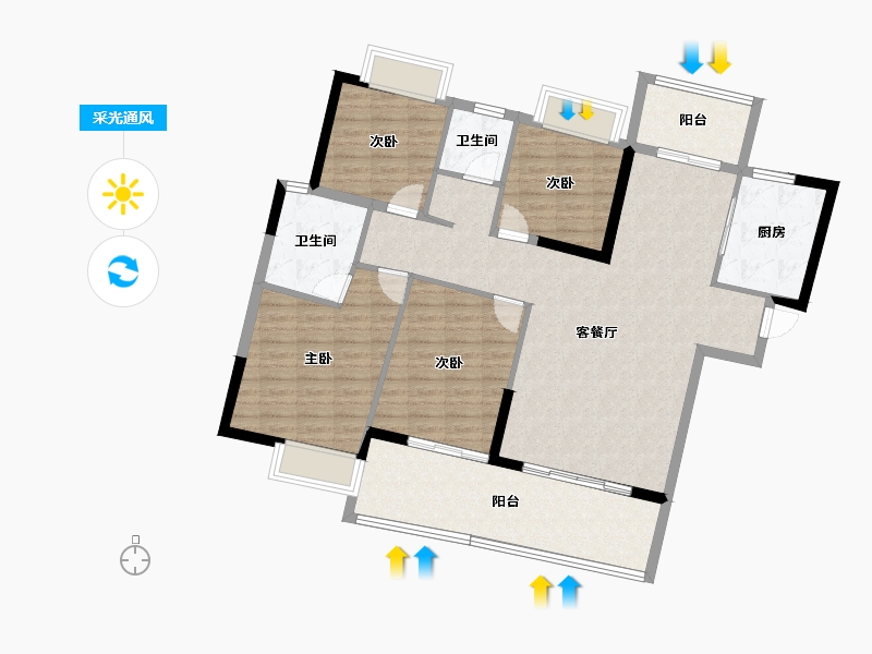 广东省-河源市-东江盛世-120.04-户型库-采光通风