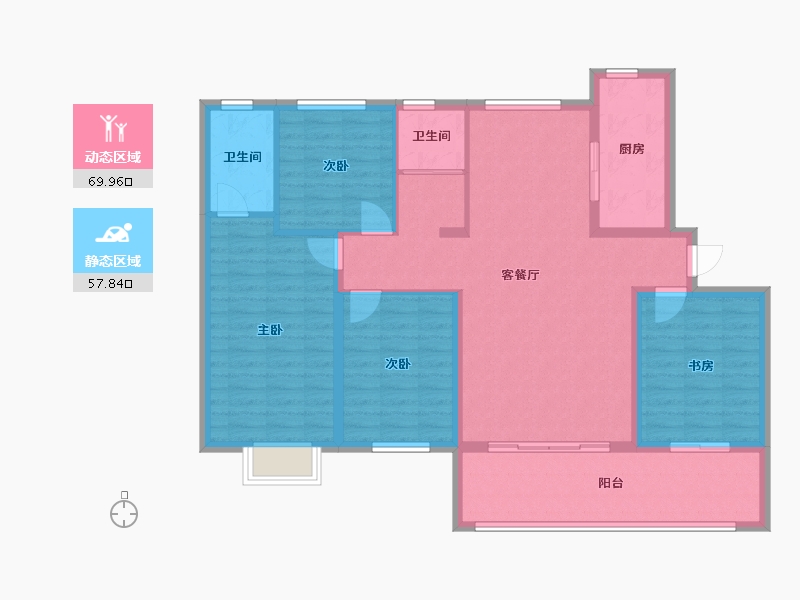 新疆维吾尔自治区-喀什地区-融和·国际新城-115.54-户型库-动静分区