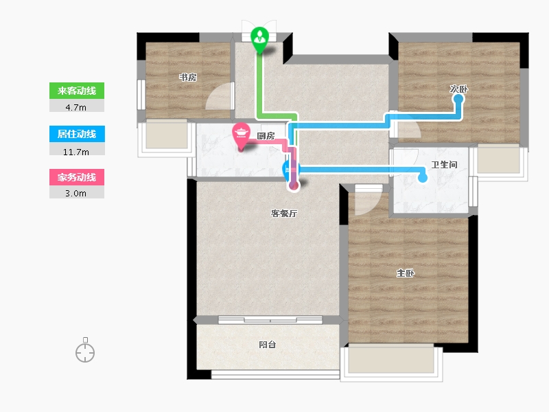 江西省-上饶市-三江名邸-71.94-户型库-动静线