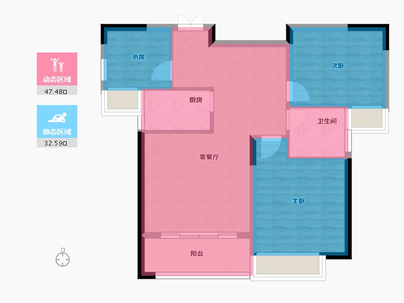 江西省-上饶市-三江名邸-71.94-户型库-动静分区