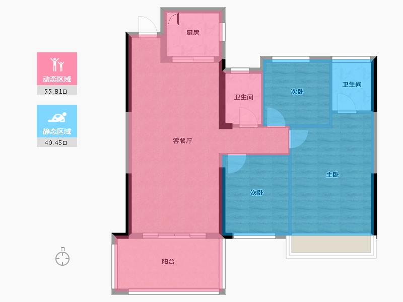 湖北省-荆州市-云锦苑-108.00-户型库-动静分区