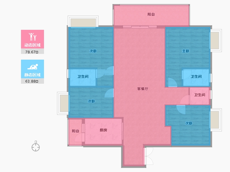 广西壮族自治区-梧州市-安厦新城-147.00-户型库-动静分区