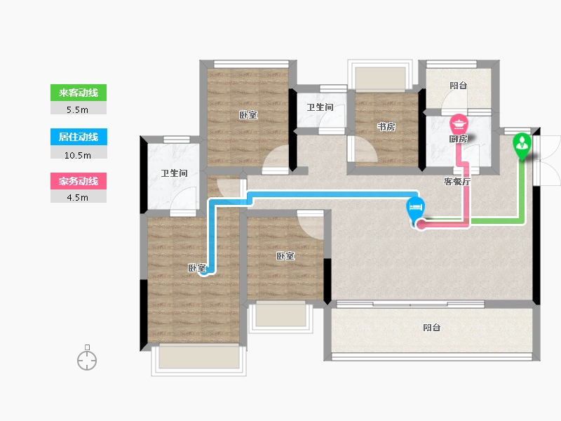 四川省-绵阳市-景茂誉府-96.01-户型库-动静线