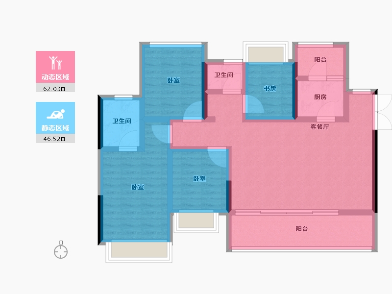 四川省-绵阳市-景茂誉府-96.01-户型库-动静分区