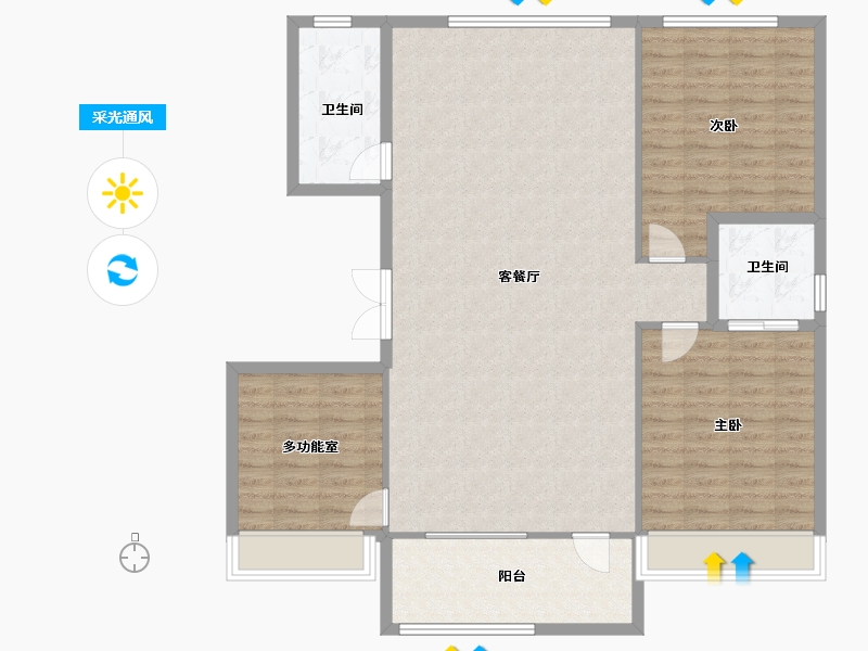 吉林省-辽源市-东丰·南湖一号南区-122.03-户型库-采光通风