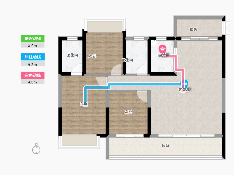 江西省-上饶市-三水·湖畔壹号-96.04-户型库-动静线