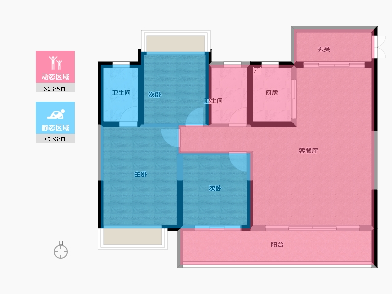 江西省-上饶市-三水·湖畔壹号-96.04-户型库-动静分区