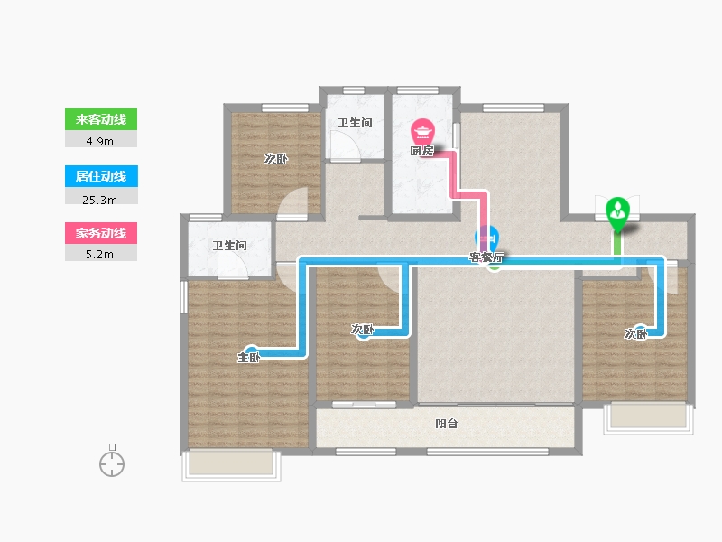 山东省-东营市-海成御苑-143.99-户型库-动静线