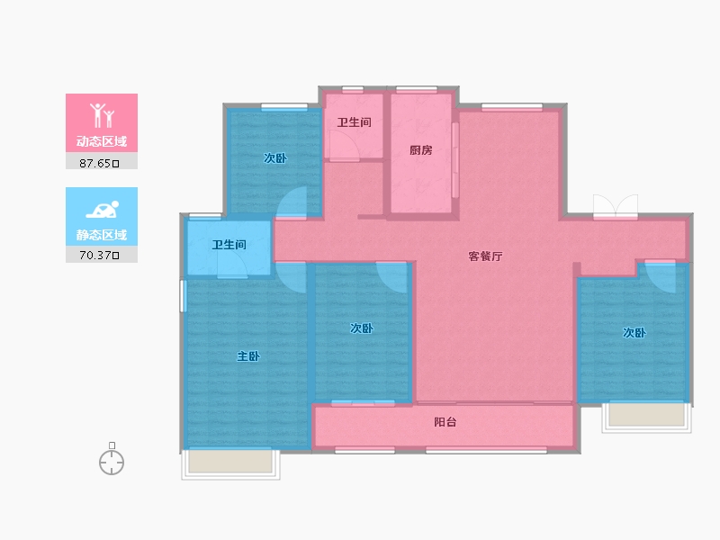 山东省-东营市-海成御苑-143.99-户型库-动静分区