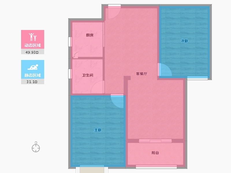 河南省-三门峡市-天河城珺园-72.48-户型库-动静分区