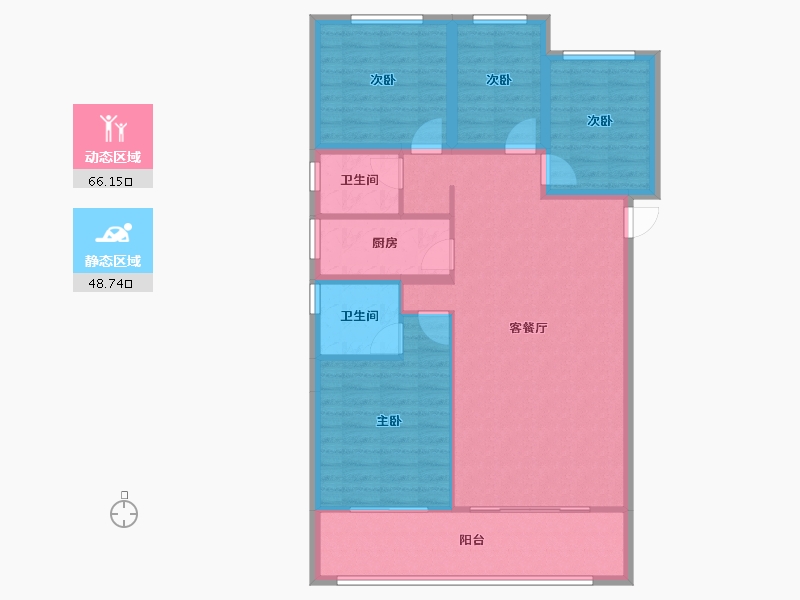 甘肃省-临夏回族自治州-唐顿庄园二期-103.99-户型库-动静分区