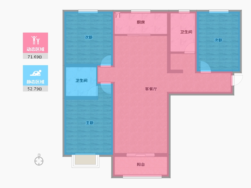 河南省-三门峡市-天河城珺园-111.09-户型库-动静分区