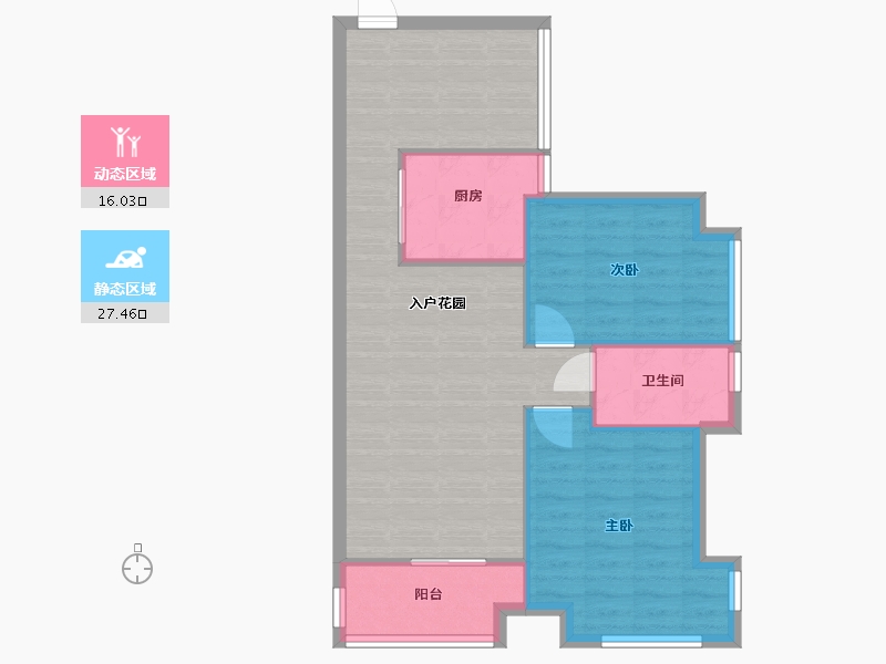 广东省-中山市-雅居乐畔山中心城-72.00-户型库-动静分区