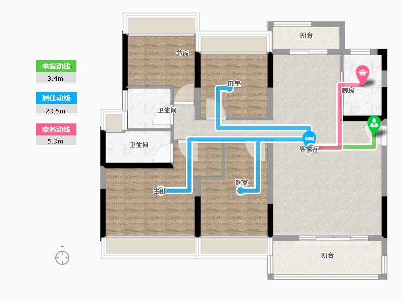 广东省-揭阳市-碧桂园·金域名府-113.61-户型库-动静线