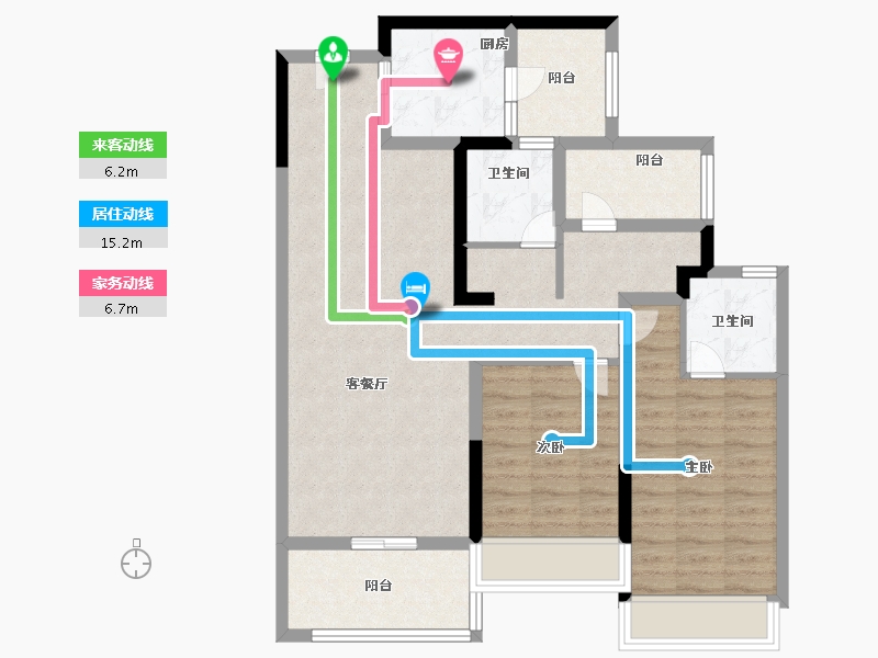 广东省-揭阳市-唐商·中央花园-89.59-户型库-动静线