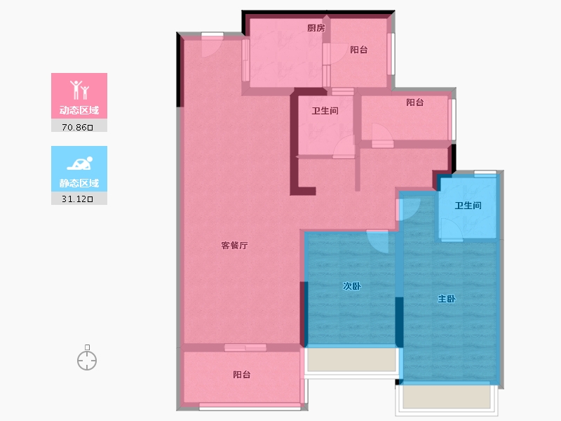 广东省-揭阳市-唐商·中央花园-89.59-户型库-动静分区