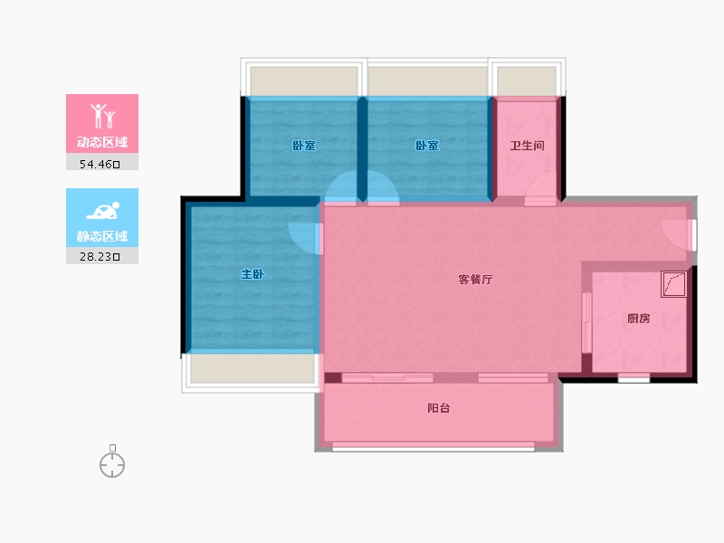 广东省-湛江市-君临蔚蓝海岸-72.47-户型库-动静分区