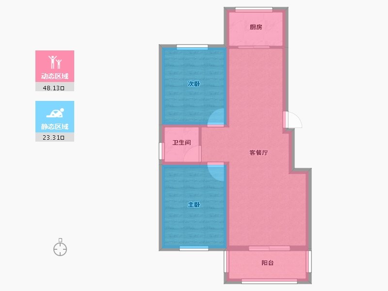 河南省-三门峡市-万城华府-63.51-户型库-动静分区