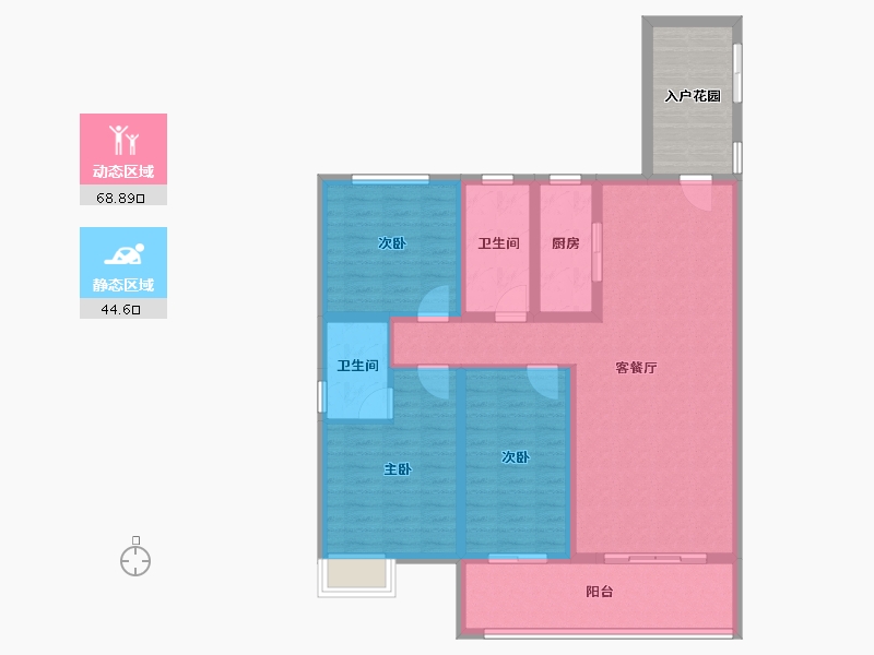 安徽省-宿州市-中煤·华府-109.60-户型库-动静分区