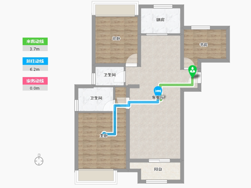 山东省-威海市-保集蓝郡-78.57-户型库-动静线