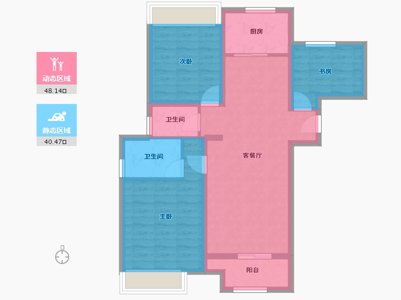 山东省-威海市-保集蓝郡-78.57-户型库-动静分区