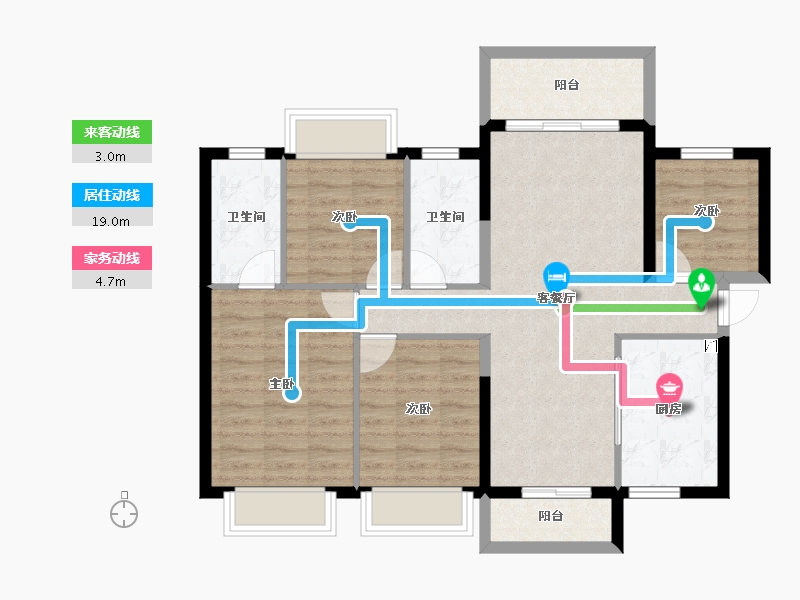 广东省-湛江市-金地自在城-87.20-户型库-动静线