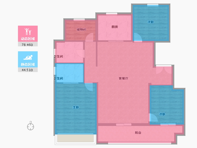 山东省-威海市-保集蓝郡-111.20-户型库-动静分区