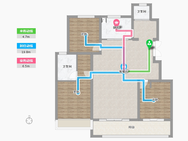 河北省-邢台市-中鼎麒麟华府-108.29-户型库-动静线