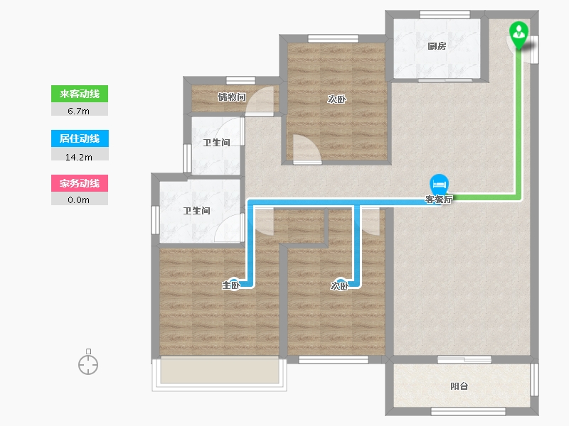 山东省-威海市-保集蓝郡-104.00-户型库-动静线