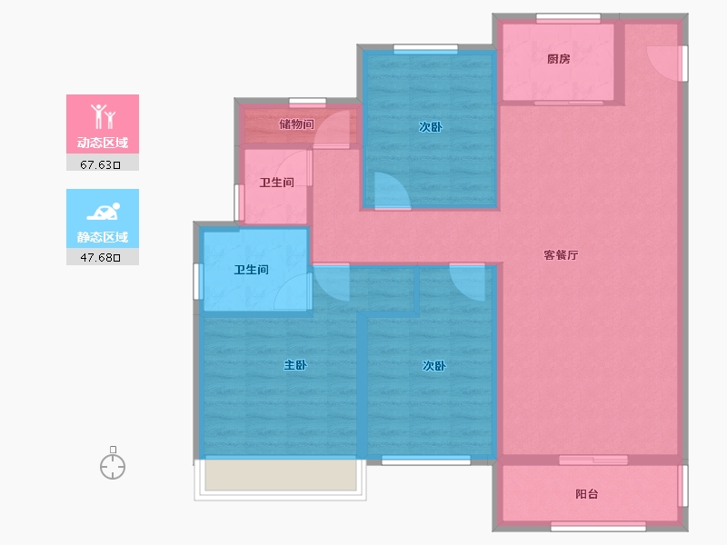 山东省-威海市-保集蓝郡-104.00-户型库-动静分区